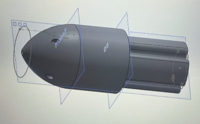 Five-hole Pitot probe CAD