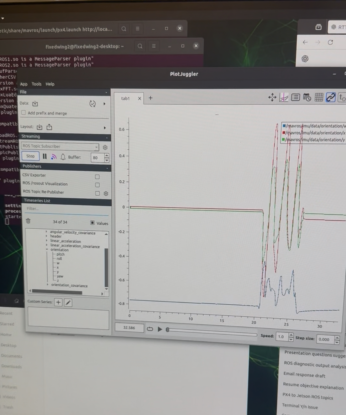 ROS and MAVLink telemetry visualization